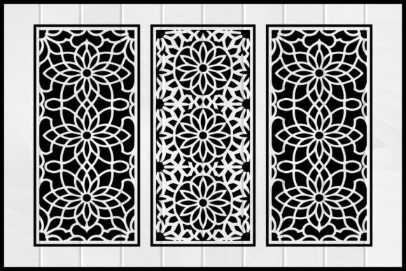 20 Set Ornamental Floral Panel SVG Set
