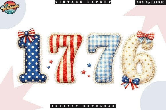 American Independence 1776 Patchwork PNG