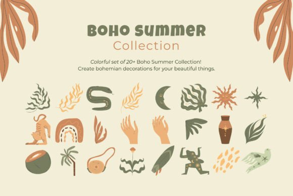 Boho Summer Icons: A Warm Artistic Collection