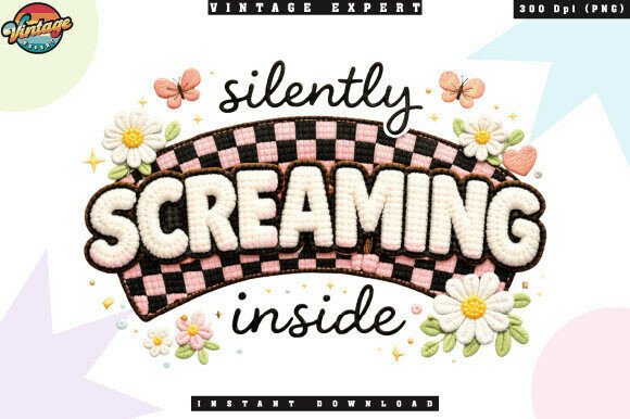 Butterfly Silently Screaming Crochet PNG