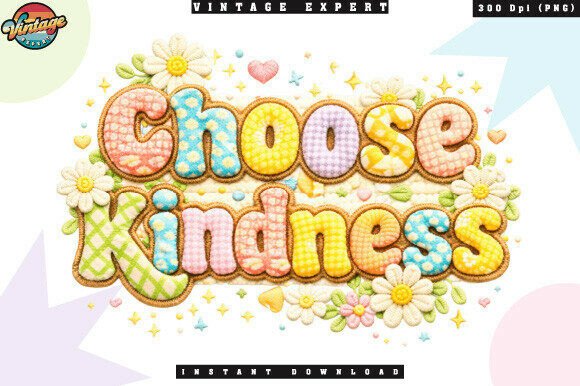 Colorful Retro Choose Kindness PNG: A Design Evaluation