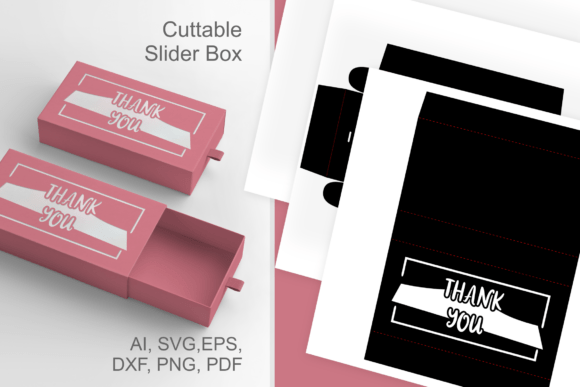 Curly Thank You 1 - Drawer Favor Box SVG: A Guide to Elegant Sliding Gift Packaging