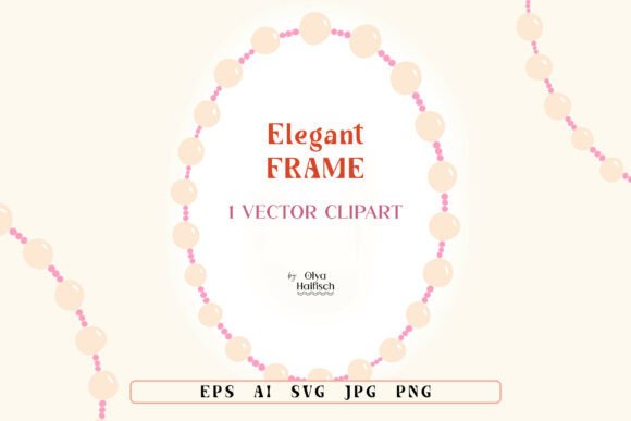 Elevate Your Designs with a Beaded Pearl Jewelry Vector Frame