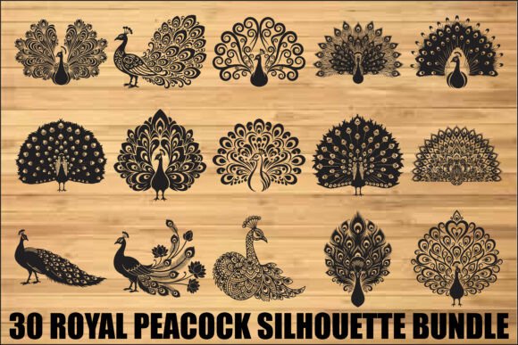 Elevating Creative Workflows with the Royal Peacock Silhouette SVG Bundle
