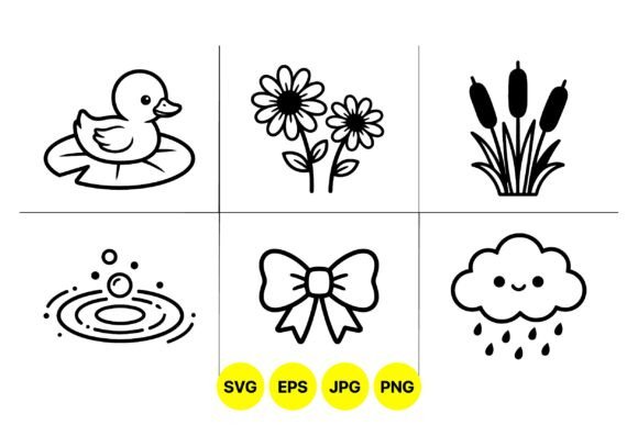Elevating Digital Design with the Cute Spring Nature Clipart Pack
