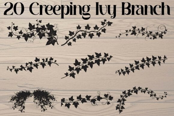 Enhancing Design with the Creeping Ivy Branch Silhouette