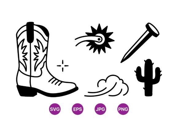 Evaluating the Western Cowboy Icon Collection for Design Projects
