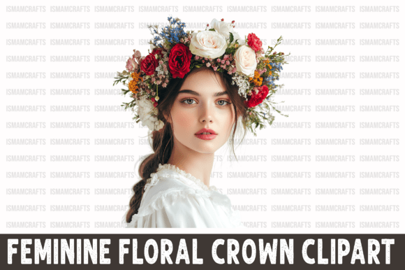 Feminine Floral Crown Clipart PNG: A Versatile Design Asset for Creators