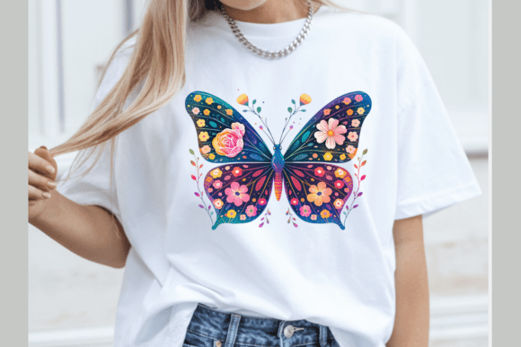 Floral Butterfly PNG: A Vibrant Design for Creative Projects