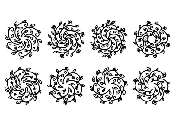 Floral Circle Ornaments: Elevating Your Craft with Organic Botanical Designs
