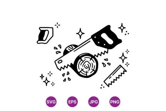 Hand Saw Wood Cutting Clipart: A Practical Asset for Design Workflows