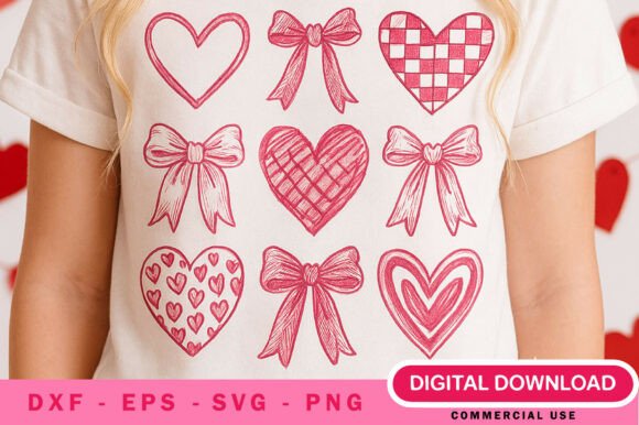 Heart Bow Valentine Shirt SVG PNG: Elevating Your Seasonal Designs