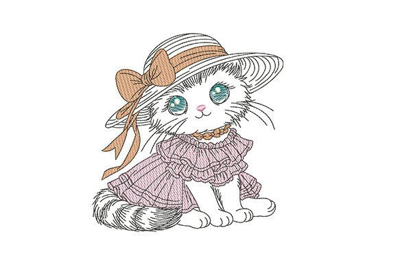 Kawaii Cat: A Stitch of Elegance and Charm