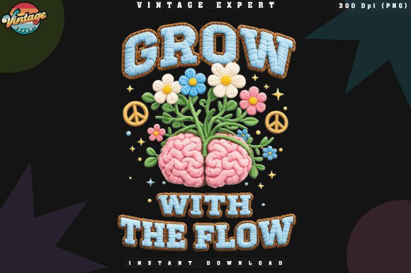 Positive Growth Crochet Yarn Faux PNG