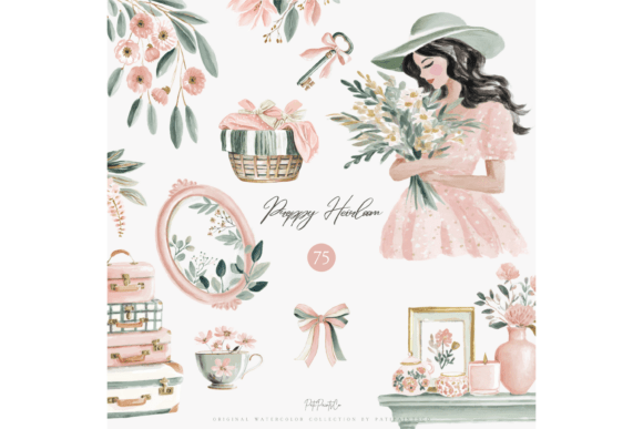 Revitalizing Your Brand with the Vintage Preppy Cottage Watercolor Set