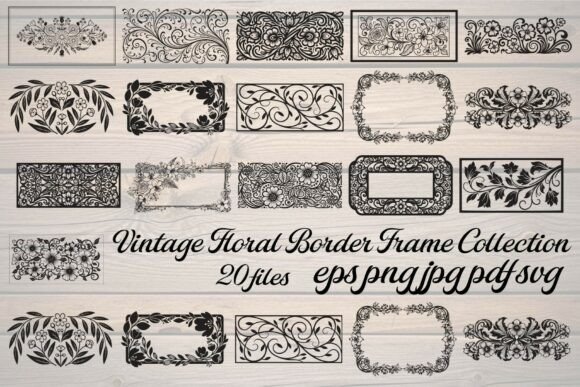 Reviving Classic Elegance with the Vintage Floral Border Frame Collection