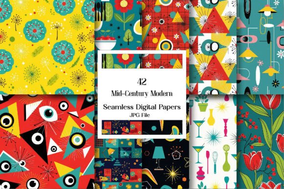 Reviving the Golden Age: The Art and Application of Mid-Century Modern Seamless Patterns