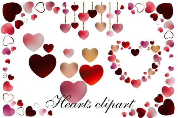 Valentine Heart Frames Borders Clipart
