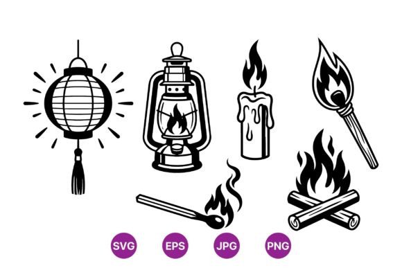 Vintage Flame and Lantern Clipart: A Practical Guide to High-Contrast Vector Art