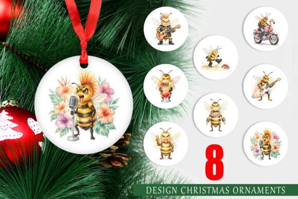 Watercolor Rocker Bee Ornament PNG: A Creative Holiday Design Guide